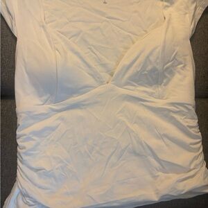 Abercrombie & Fitch White Modal-Blend Top